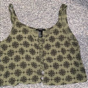 Crop top with cute criss cross on front